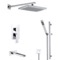Tub and Shower Faucet Set with Handheld and Rain Shower Head